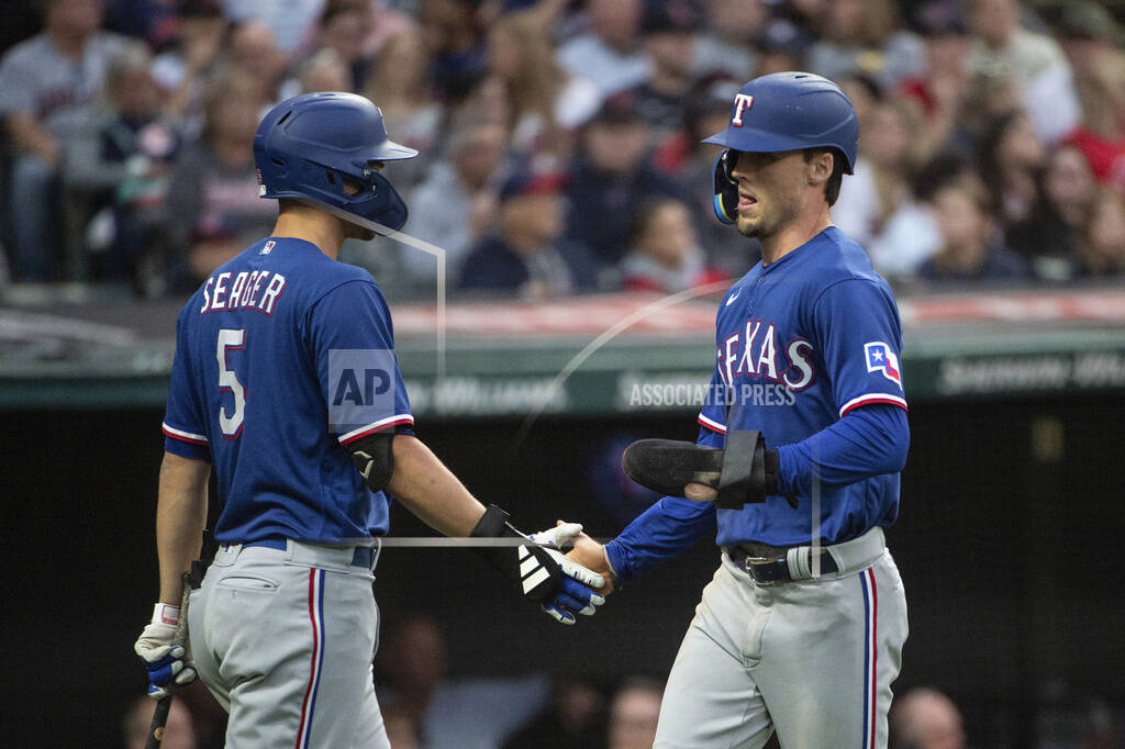 Guardians score twice with two out in the eighth inning to beat Rangers,  2-1 