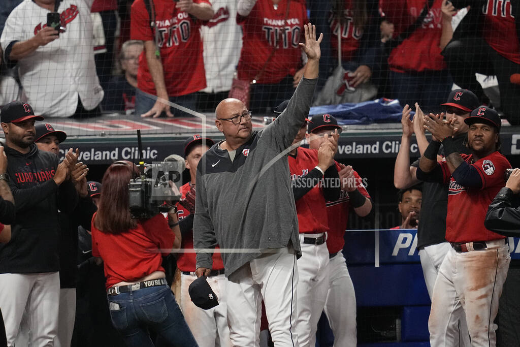 Guardians give manager Terry Francona perfect send-off in his final home  game, 4-3 win over Reds - Record Herald