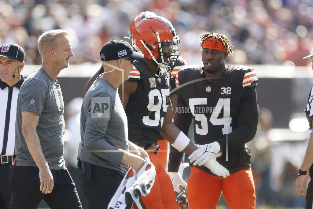 Cleveland Browns defensive lineman Myles Garrett during the second